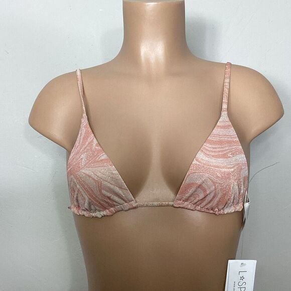 New. L*SPACE metallic swirl bikini set. Retails $198 small - Picture 6 of 16